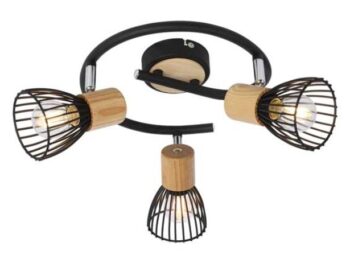DEKORATIVNI REFLEKTOR FEROTEHNA BLACK+WOOD 3X25W MAX E14