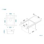 GRANITAL POMIVALNO KORITO ALVEUS ATROX 10, BEIGE-G55 400X500 MM – dodatni pogled 1