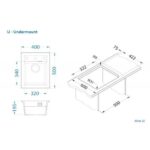 GRANITAL POMIVALNO KORITO ALVEUS ATROX 10, TERRA-G22 400X500 MM – dodatni pogled 2