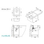 GRANITAL POMIVALNO KORITO ALVEUS ATROX 20, ARCTIC G11 470X500 MM – dodatni pogled 1