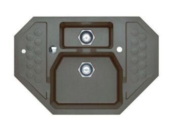 GRANITAL POMIVALNO KORITO ALVEUS SENSUAL 60, CHOCOLATE- G03M 900X610 MM