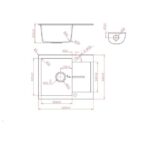 GRANITAL POMIVALNO KORITO INTER CERAMIC ICGS 8220 SIVO – dodatni pogled 1
