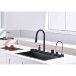 GRANITAL POMIVALNO KORITO INTER CERAMIC SMART IN PIPA ČRNA – crna