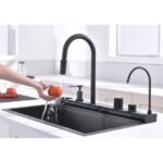 GRANITAL POMIVALNO KORITO INTER CERAMIC SMART IN PIPA ČRNA – crna