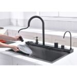 GRANITAL POMIVALNO KORITO INTER CERAMIC SMART IN PIPA ČRNA – crna