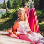 GUGALNA MREŽA AMAZONAS KOMPLET STOJALO KRONOS + VISEČA MREŽA SANTANA PINK – mreza viseca