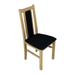 Kuhinjski stol BIBI grandso/črna, je izdelan iz kakovostnega bukovega lesa, ki zagotavlja trdnost in stabilnost ter dolgo življenjsko dobo. Oblazinjen je z