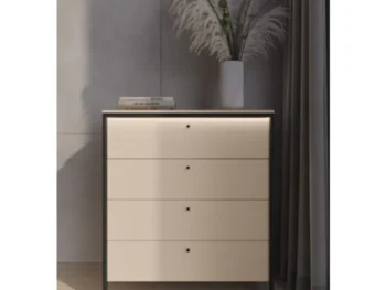 Komoda EVAS je popolna izbira za vse, ki si želijo prostorne, elegantne in funkcionalne komode. S premišljeno razporeditvijo omogoča pregledno shranjevanje.