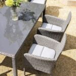 KOVINSKA MIZA NATERIAL DRIOS UMETNI RATAN ALU STEKLO, 172X90 TEMNO SIVA – dodatni pogled 9