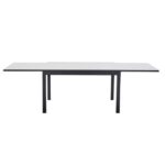 KOVINSKA MIZA NATERIAL LYRA II 4/10P ALU STEKLO 135/270X90 TEMNO SIVA – 410p 135270x90