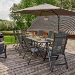 KOVINSKA MIZA NATERIAL LYRA II 4/10P ALU STEKLO 135/270X90 TEMNO SIVA – 410p 135270x90