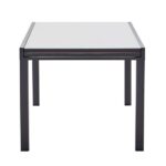 KOVINSKA MIZA NATERIAL LYRA II 4/10P ALU STEKLO 135/270X90 TEMNO SIVA – 410p 135270x90