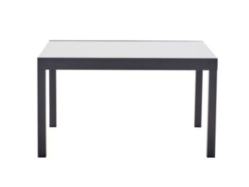 KOVINSKA MIZA NATERIAL LYRA II 4/10P ALU STEKLO 135/270X90 TEMNO SIVA