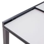 KOVINSKA MIZA NATERIAL LYRA II 4/10P ALU STEKLO 135/270X90 TEMNO SIVA – 410p 135270x90