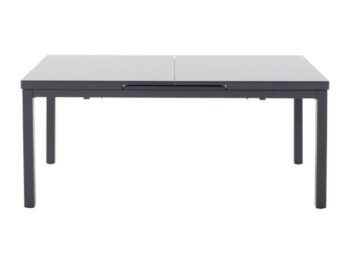 KOVINSKA MIZA SANIBEL ALU/STEKLO 180/240X100 TEMNO SIVA