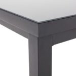 KOVINSKA MIZA SANIBEL ALU/STEKLO 180/240X100 TEMNO SIVA – alusteklo 180240x100
