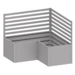 KOVINSKA VRTNA GREDA BIOHORT 102X102X91 CM REŠETKE (2 KOS.) L100
