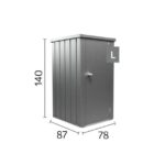 KOVINSKI ZABOJ BIOHORT 140X87X78 CM OMARICA JULIA L METAL. TEMNO SIVA – dodatni pogled 4