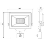 LED ZUNANJI REFLEKTOR AVIDE 20W 6400K 2000LM SENZOR HLADNO BELA – dodatni pogled 2