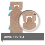 LESENA VRTNA HIŠKA KARIBU BASTRUP 5 2.79X2.2X2.79 +4M NADSTREŠEK LES 28MM - slika 5