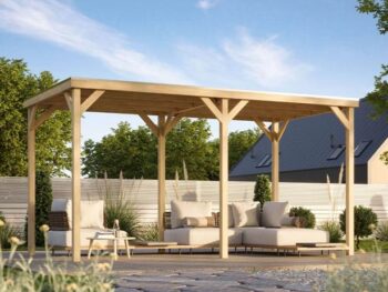 LESENA VRTNA HIŠKA KARIBU CUBECO PAVILLON Z 1 PODALJŠKOM