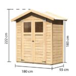 LESENA VRTNA HIŠKA KARIBU DAHME 0 181X93X222 - slika 2