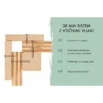 LESENA VRTNA HIŠKA KARIBU DICE 3 308X308X242 + DVOJNA DRSNA VRATA – hiska