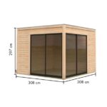 LESENA VRTNA HIŠKA KARIBU DICE 5 433X308X253 – hiska