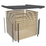 LESENA VRTNA HIŠKA KARIBU JUPITER 3 242X217X211 C-SIVA – hiska