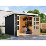 LESENA VRTNA HIŠKA KARIBU JUPITER 3.5 C 242X242X211 BELA – hiska