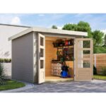 LESENA VRTNA HIŠKA KARIBU JUPITER 3.5 D 242X242X211 BELA – hiska