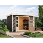 LESENA VRTNA HIŠKA KARIBU JUPITER 4 B 302X217X211 BELA – hiska
