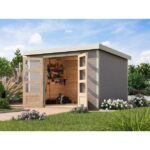 LESENA VRTNA HIŠKA KARIBU JUPITER 5 D 302X242X211 BELA – hiska