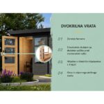 LESENA VRTNA HIŠKA KARIBU PLUTO 1 B ZEMELJSKO SIVA+ SIVI ALUMINIJ – hiska