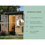 LESENA VRTNA HIŠKA KARIBU PLUTO 2 A BARVA LESA+ ANTRACIT KOVINA – hiska