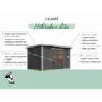 LESENA VRTNA HIŠKA KARIBU PLUTO 2 B ZEMELJSKO SIVA+ SIVI ALUMINIJ – hiska