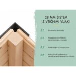 LESENA VRTNA HIŠKA KARIBU PLUTO 3 A BARVA LESA+ SIVI ALUMINIJ – hiska
