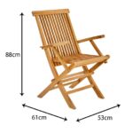 LESENI STOL NATERIAL SET 2 KOS, ANTEA 61X54X88 TIKOV LES, Z NAS.ZA ROKE – dodatni pogled 1