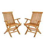 LESENI STOL NATERIAL SET 2 KOS, ANTEA 61X54X88 TIKOV LES, Z NAS.ZA ROKE