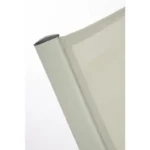 Vrtni ležalnik TAYLOR ima prašno barvan aluminijasti okvir, sedišče je iz tkanine. Ima nastavljiv hrbtni položaj v štirih položajih. Material: -