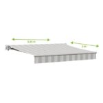 MARKIZA, TENDA NATERIAL CALIMA 400X300 CM BELO/SIVA, ROČNA – belosiva rocna