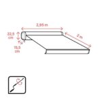 MARKIZA, TENDA NATERIAL LOBY 300X200 CM, BEŽ ROČNA, KASETNA – bez rocna