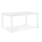 Vrtna miza KONNOR 160-240X100, v beli barvi. Je raztegljiva iz 160 cm na 240 cm. Okvir mize je iz aluminija, ki je prašno barvan. Barva: bela Material:
