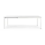 Vrtna miza KONNOR 160-240X100, v beli barvi. Je raztegljiva iz 160 cm na 240 cm. Okvir mize je iz aluminija, ki je prašno barvan. Barva: bela Material: