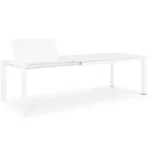 Vrtna miza KONNOR 160-240X100, v beli barvi. Je raztegljiva iz 160 cm na 240 cm. Okvir mize je iz aluminija, ki je prašno barvan. Barva: bela Material: