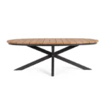 Miza ZELMAR 218X115 antracit, sodobna zunanja miza z elegantnim aluminijastim okvirjem. Prašno barvan auliminij zagotavlja dolgo življenjsko dobo. Medtem, ko