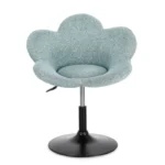 Nastavljiv fotelj FLEUR aquamarin, eleganten fotelj z moderno zasnovo in kakovostno izdelavo. Konstrukcija je izdelana iz kromiranega jekla, ki zagotavlja