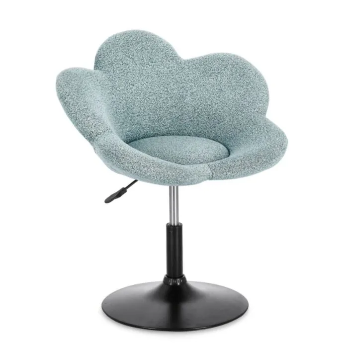 Nastavljiv fotelj FLEUR aquamarin, eleganten fotelj z moderno zasnovo in kakovostno izdelavo. Konstrukcija je izdelana iz kromiranega jekla, ki zagotavlja