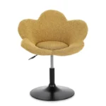Nastavljiv fotelj FLEUR rumena, eleganten fotelj z moderno zasnovo in kakovostno izdelavo. Konstrukcija je izdelana iz kromiranega jekla, ki zagotavlja
