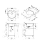 NERJAVNO POMIVALNO KORITO ALVEUS MONARCH FORM 30 ANTHRACITE, FI 510 MM – dodatni pogled 1